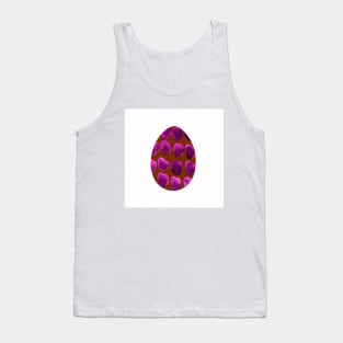 Easter egg - animal print with stains, isolated on white background. Simple violet and red boho watercolor. Design for background, cover and packaging, Easter and food illustration, greeting card. Tank Top